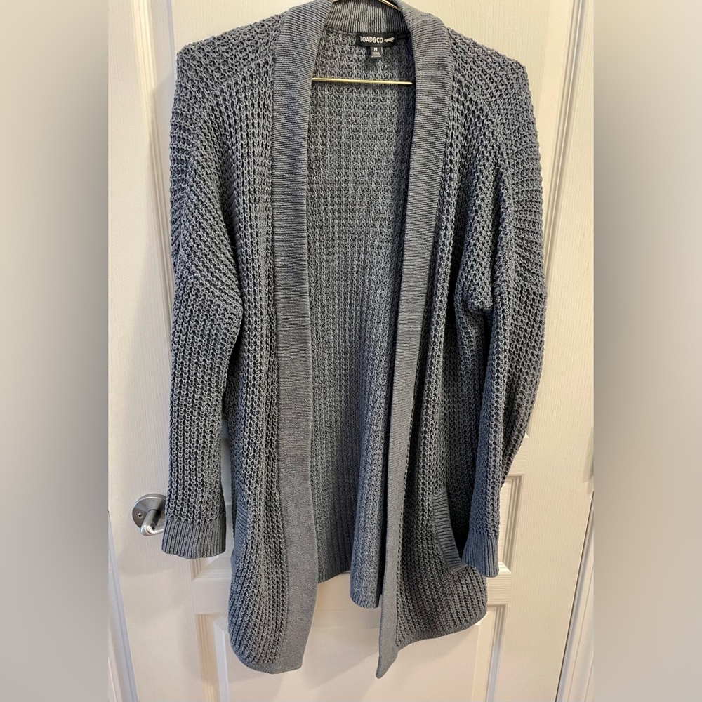 Blue/Grey Open Cardigan